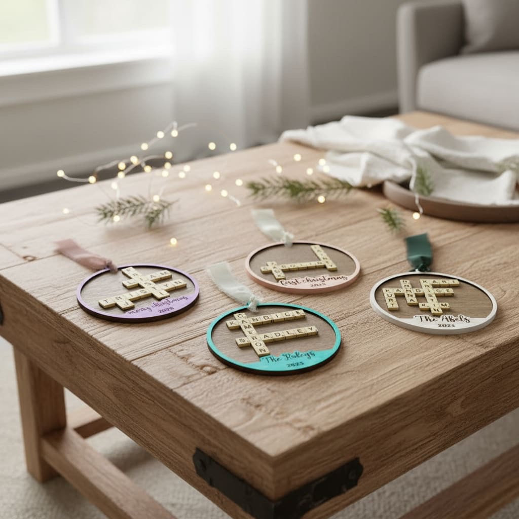Family Scrabble Ornament