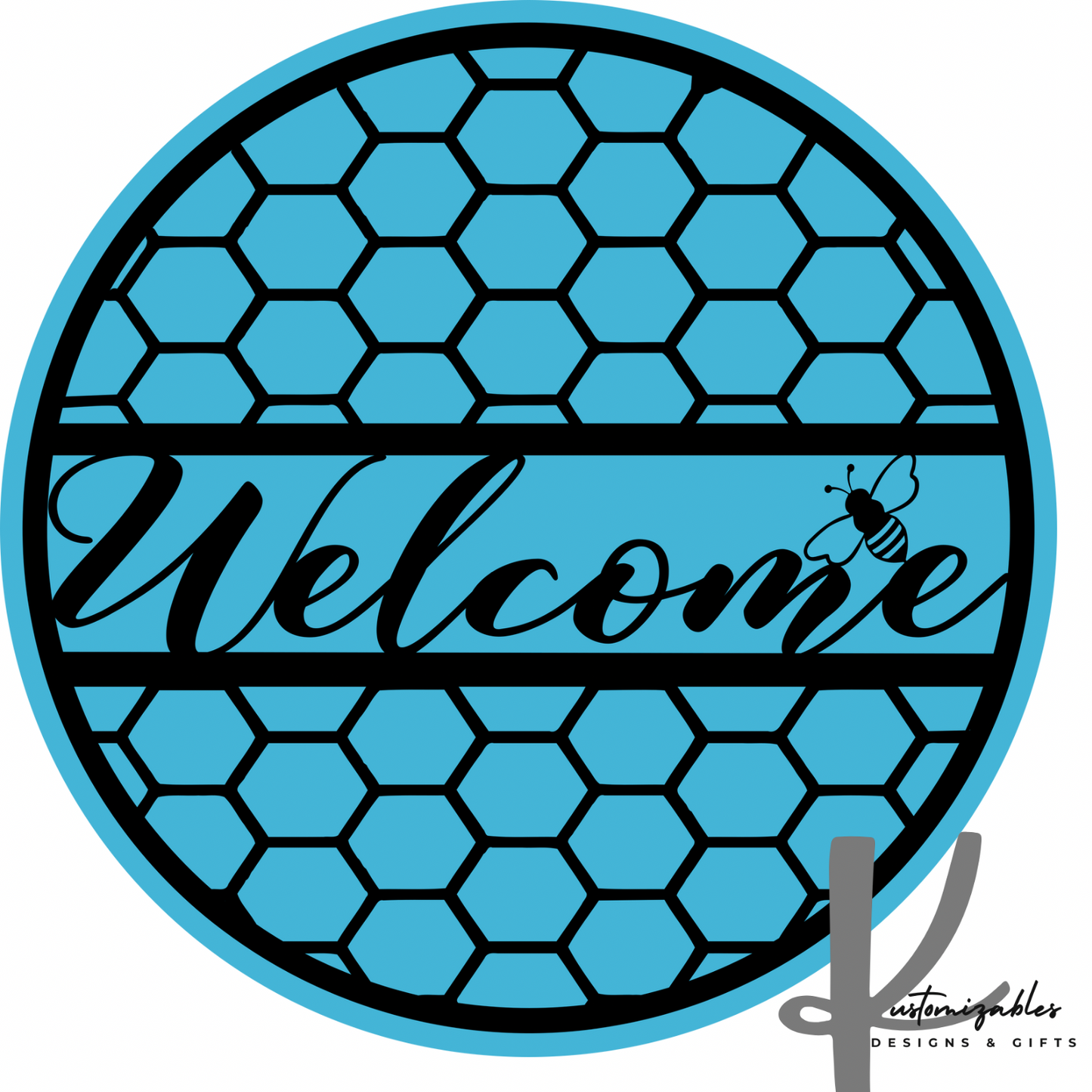Honeycomb Welcome Sign