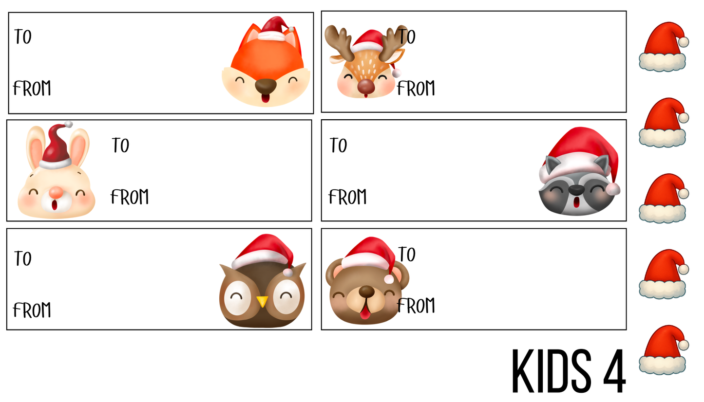 Kids Christmas Gift Tags