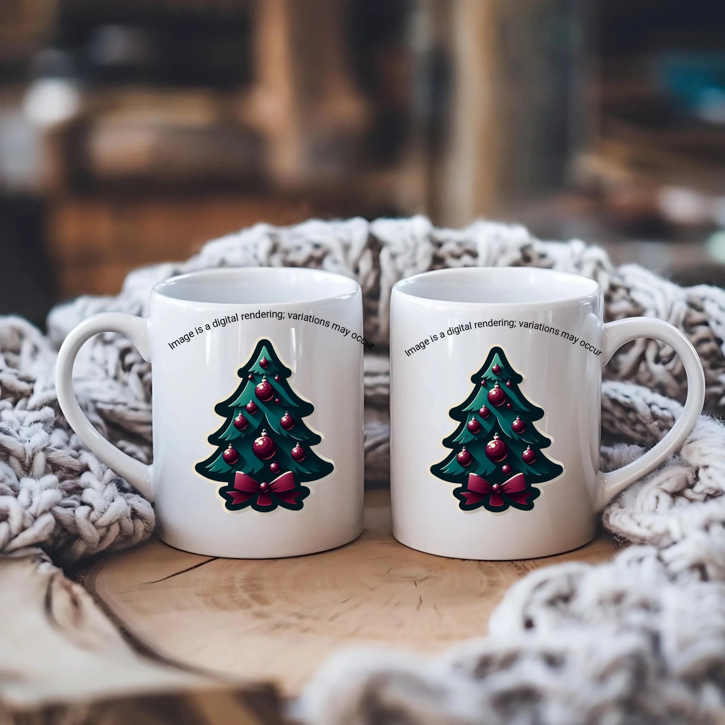 Christmas Wreath Coffee Mugs