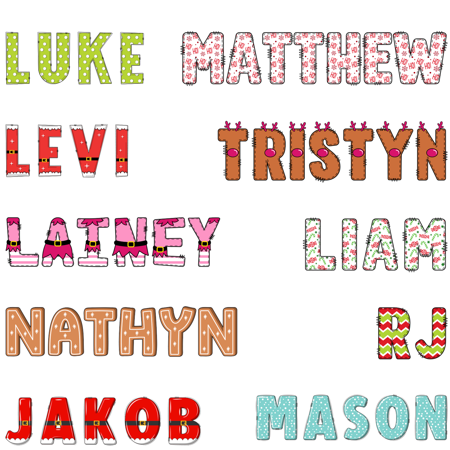 Custom Christmas Label Sheet – 20 Labels