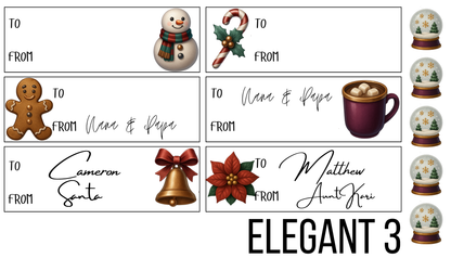 Elegant Christmas Gift Tags