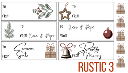 Rustic Christmas Gift Tags