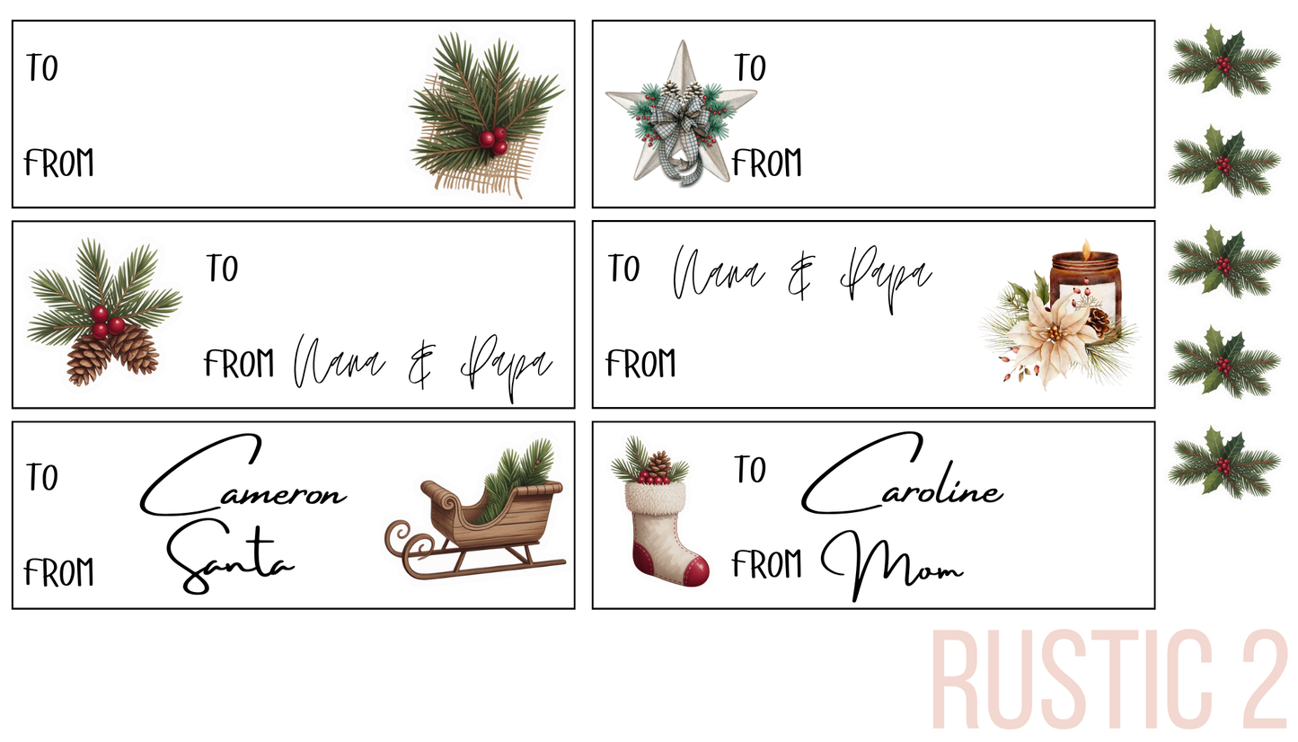 Rustic Christmas Gift Tags