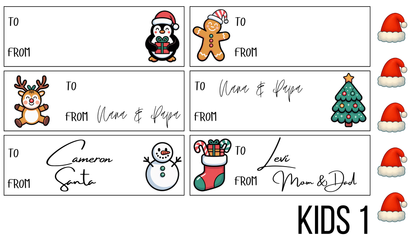 Kids Christmas Gift Tags