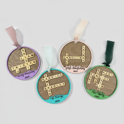 Family Scrabble Ornament