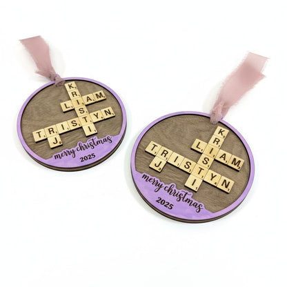 Family Scrabble Ornament