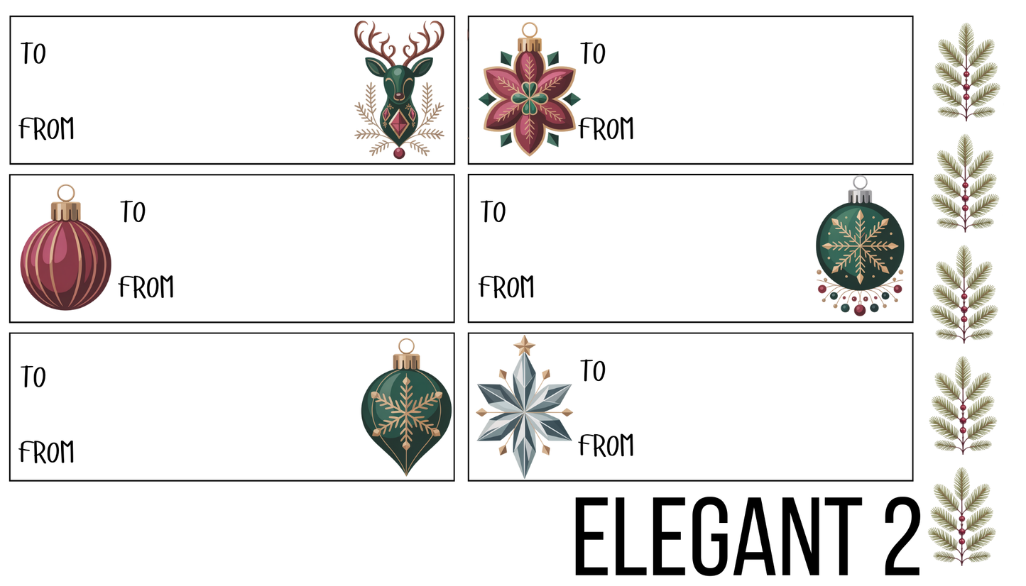 Elegant Christmas Gift Tags