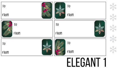 Elegant Christmas Gift Tags