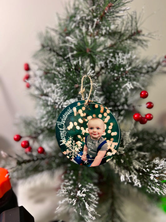 Customizable Christmas Photo Ornaments