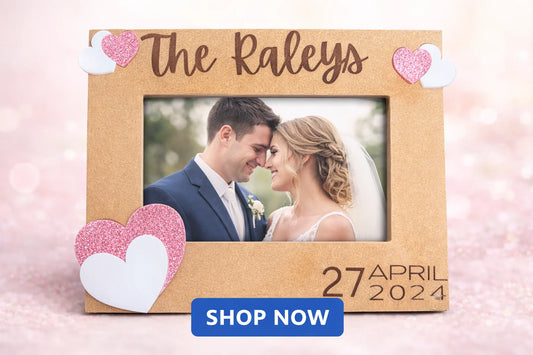 Personalized Photo Frame - Hearts