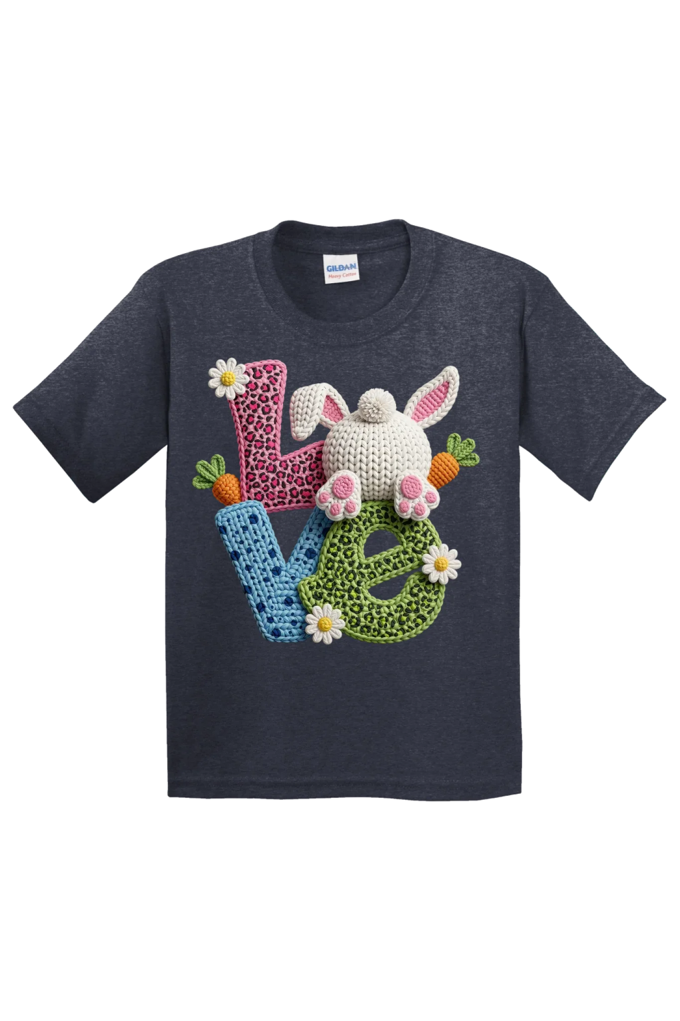 5000B_Heather Navy_flat_front