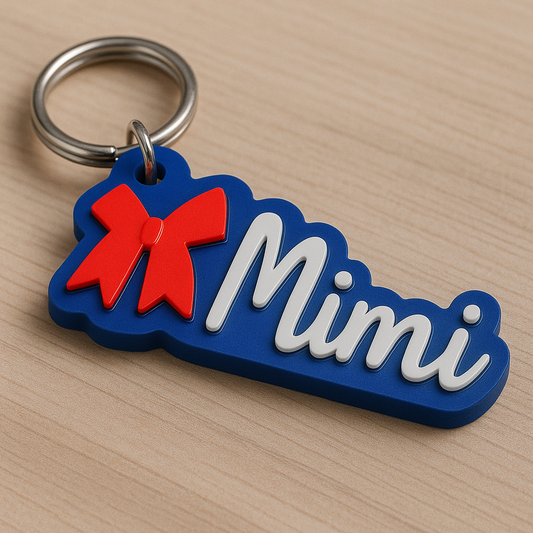  Custom acrylic sports keychains with names and icons for football, cheerleading, and more.